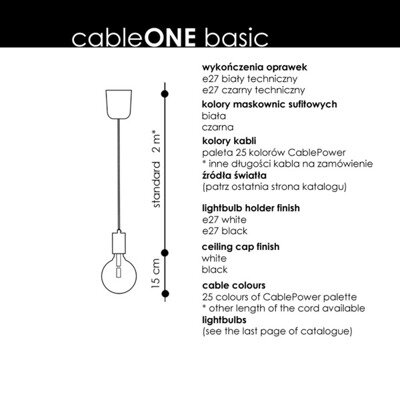 Lampa wisząca CABLE POWER - one basic